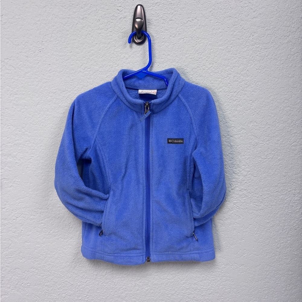 Columbia Soft Blue Kids' 4T Fleece Jacket in EUC